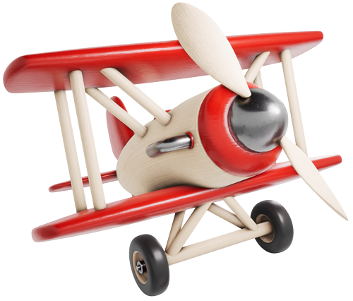 Wooden toy plane
